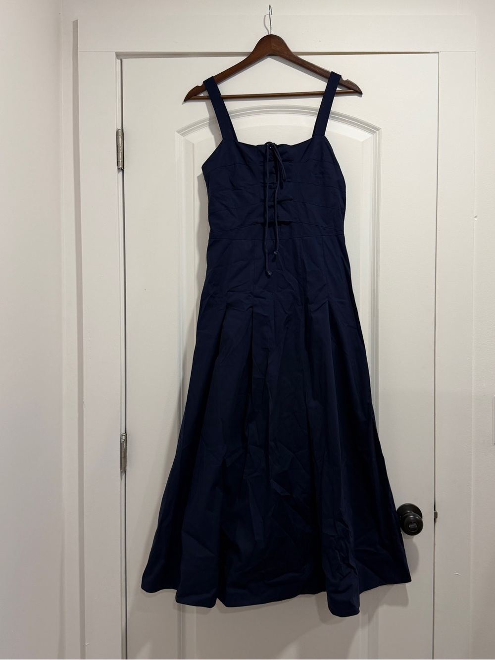 O.p.t navy front tie midi dress